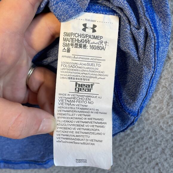 Under Armour Womens Activewear Sweater Small 1/4 Zip Collared Blue Lightweight - Picture 9 of 16